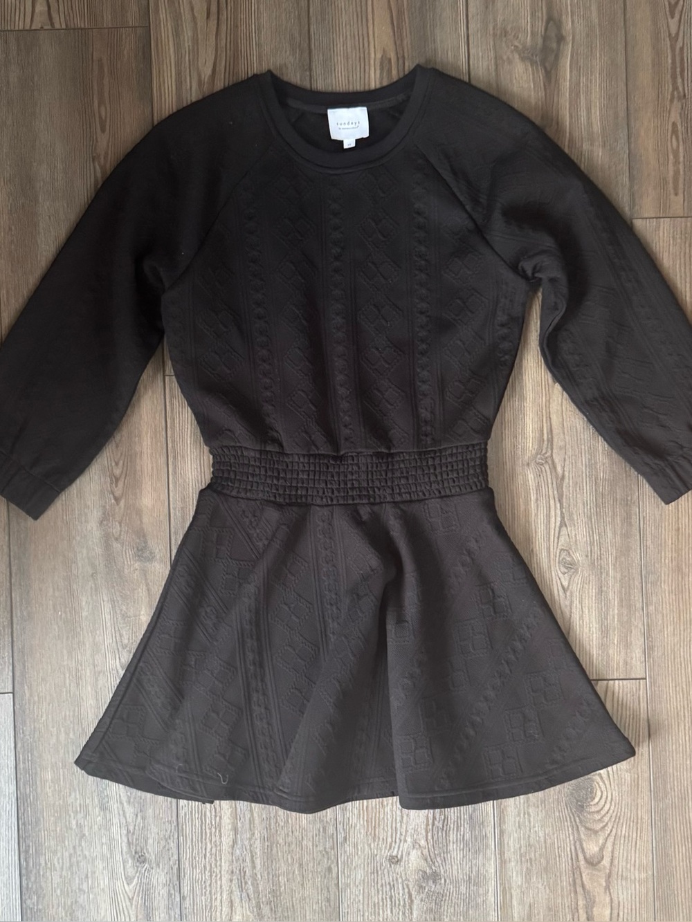 Sundays by Wearesundays Black Knit Fit & Flare Dress XS